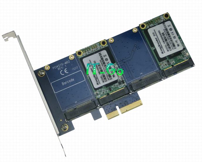 PCIe x4 to Quad MSATA Controller RAID Card